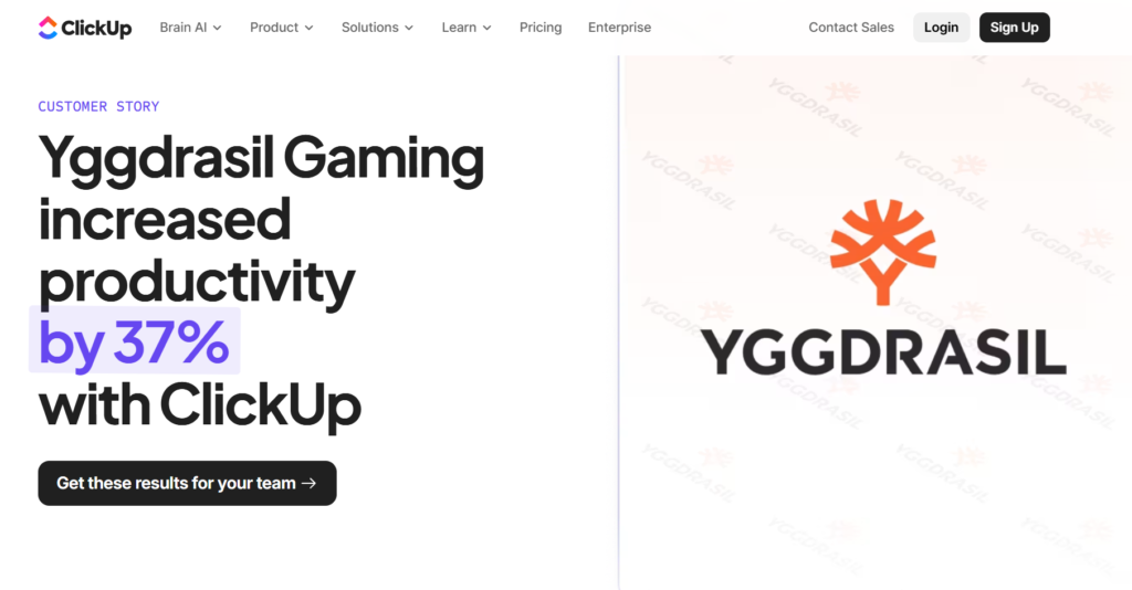 ClickUp SaaS case study example