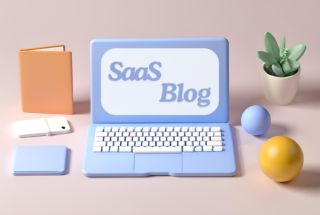 SaaS blog on a laptop