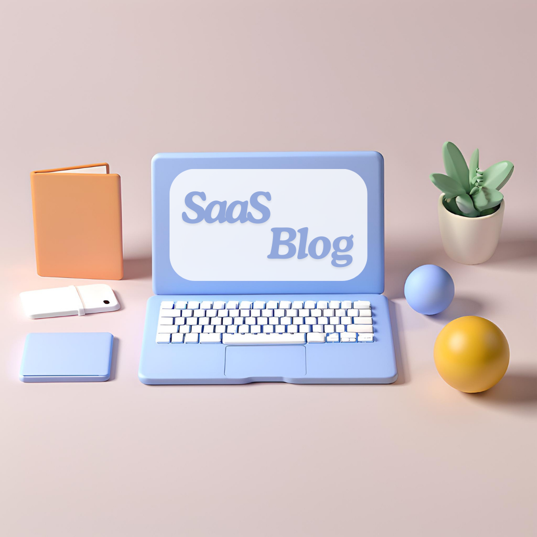 SaaS blog on a laptop